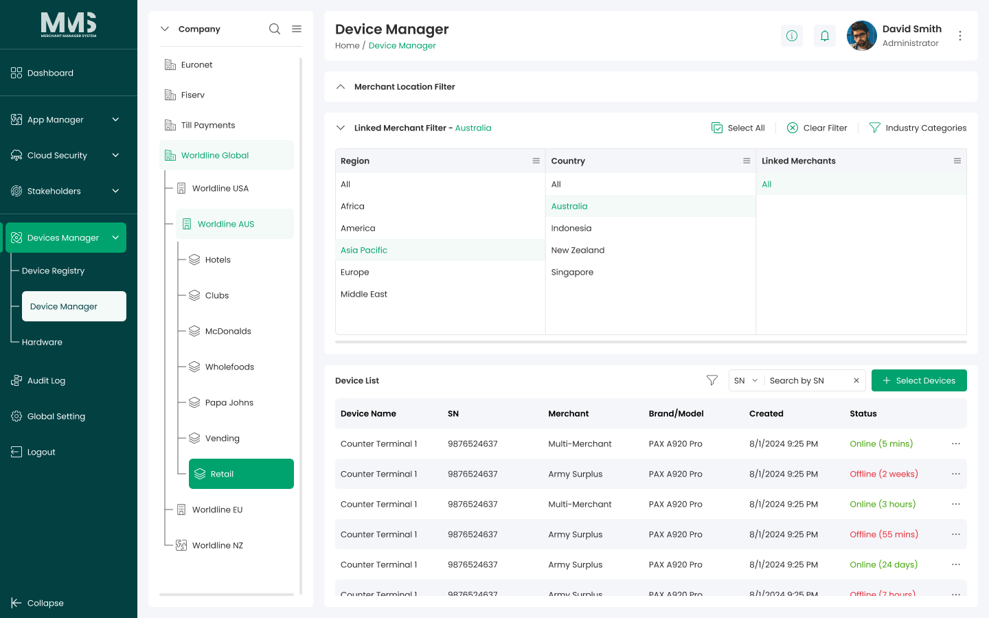 Add Linked Merchant Group