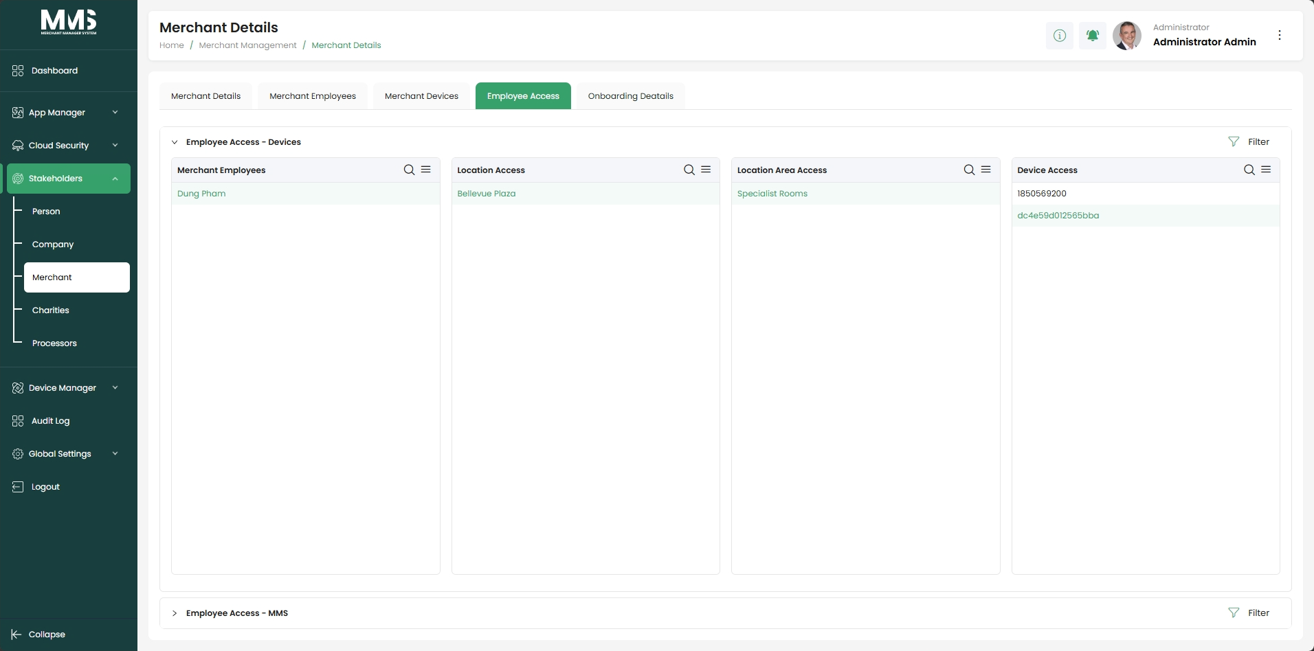 Merchant overview